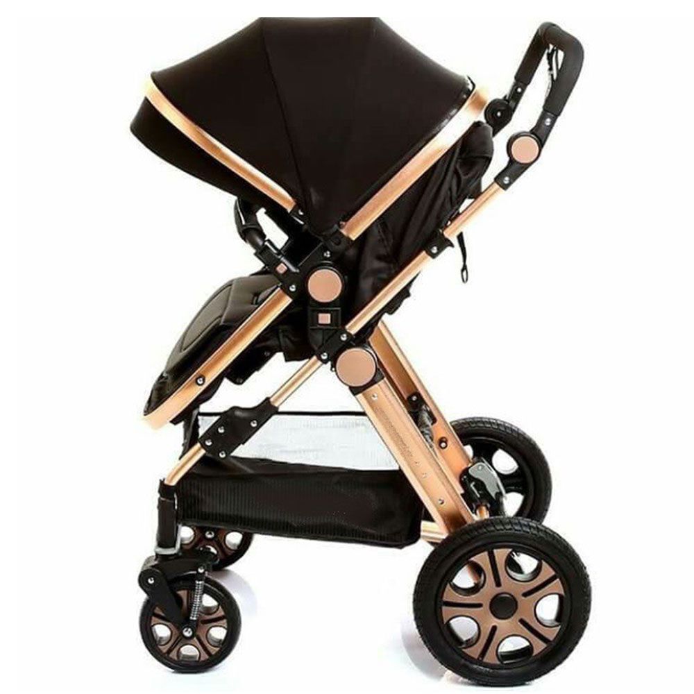 Pikkaboo - 3In1 Luxury Pram Stroller - Black