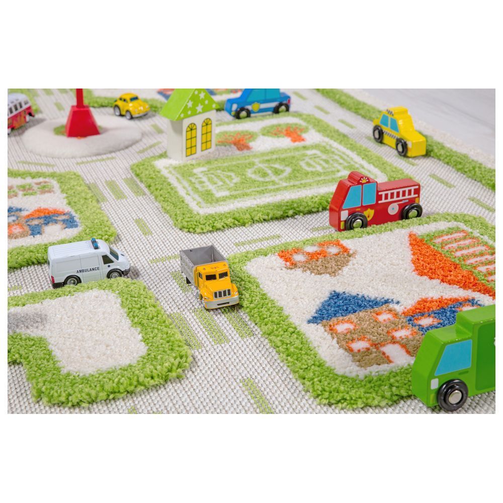 IVI - Traffic Design Educational 3D Carpet Playmat - Small - Green