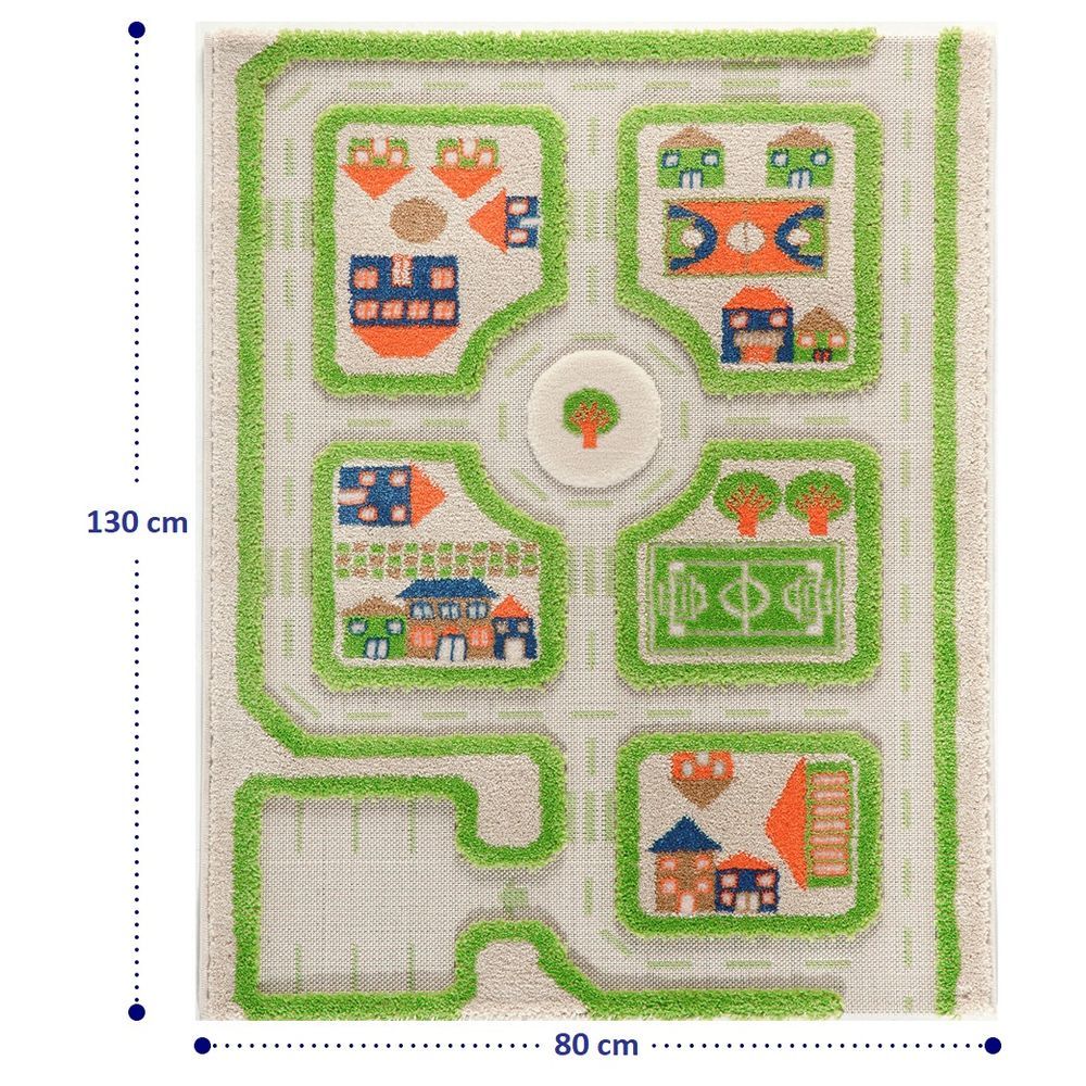 IVI - Traffic Design Educational 3D Carpet Playmat - Small - Green