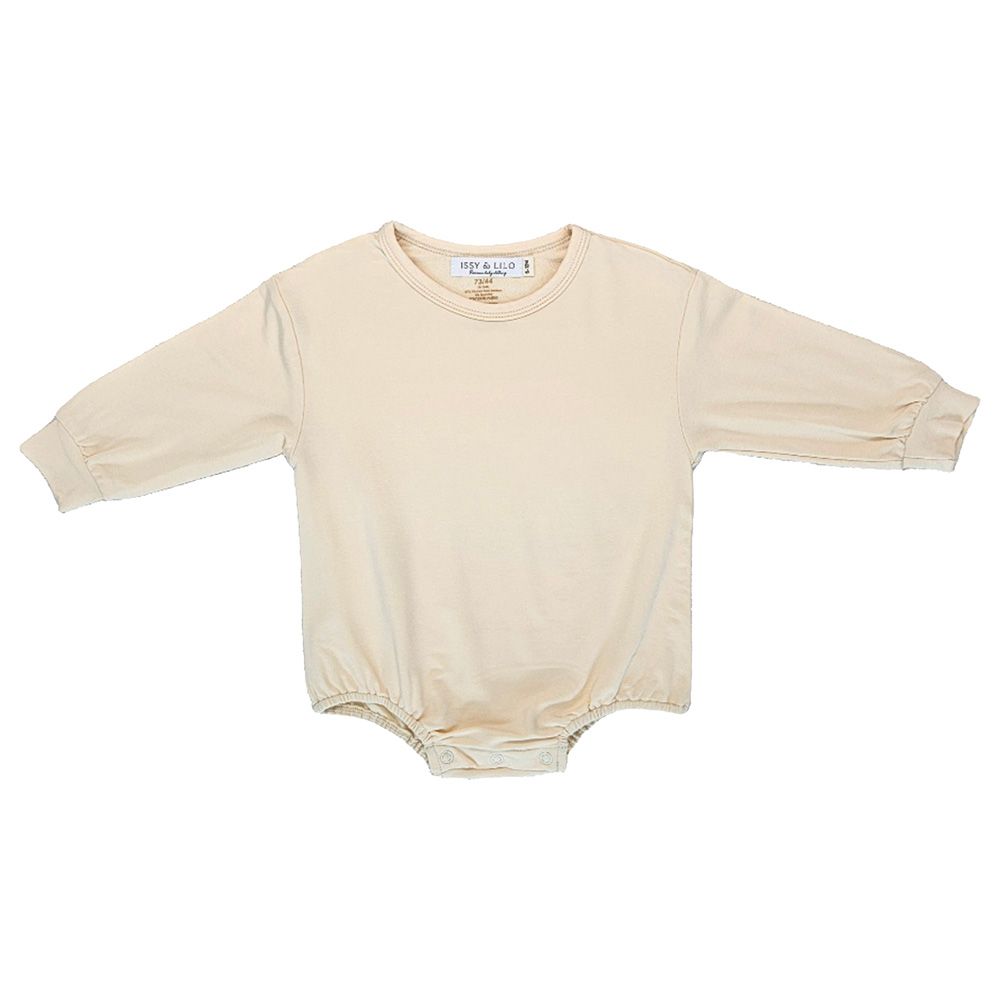 Issy & Lilo - Bamboo Oversized Long Sleeve Bodysuit - Cream