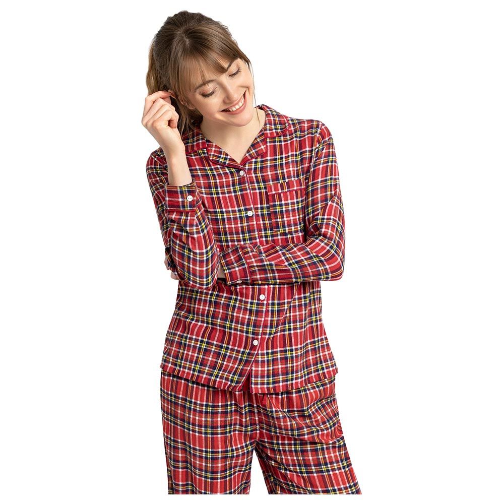 JoJo Maman Bebe - Women's Tartan Pyjama Set - Red