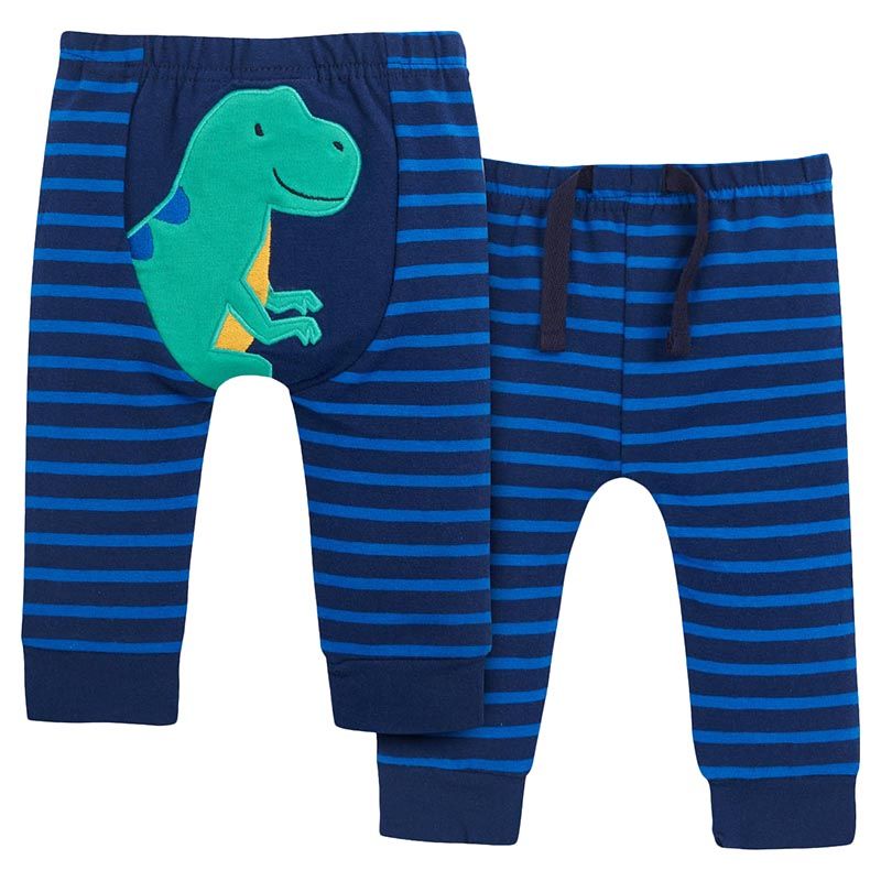 Jojo Maman Bebe - Pack of 2 Dino Baby Leggings - Navy