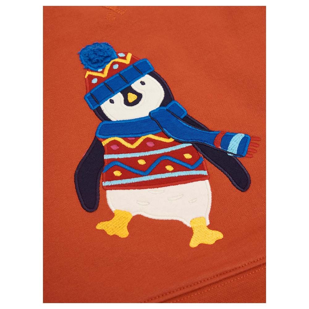 JoJo Maman Bebe - Penguin Applique Sweatshirt - Orange