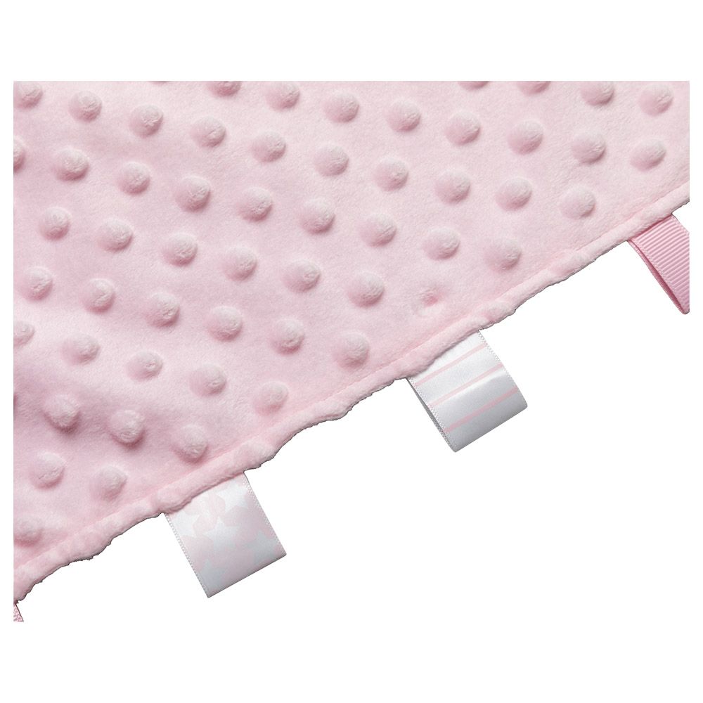 Rock A Bye Baby - Girls Bubble Taggie Blanket - Pink