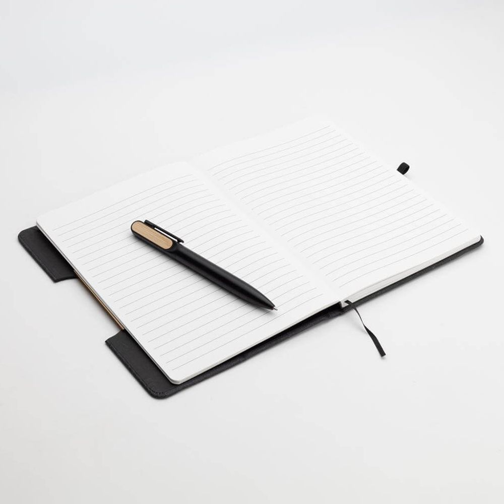 Eco-Neutral - Bunde A5 Notebook & Pen W/ Bamboo Element Set