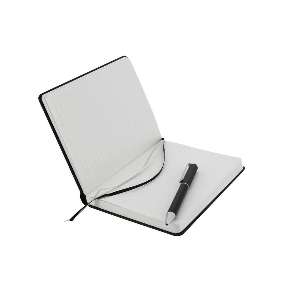 Santhome - Tomar PU Thermo Notebook And Pen Set - Black