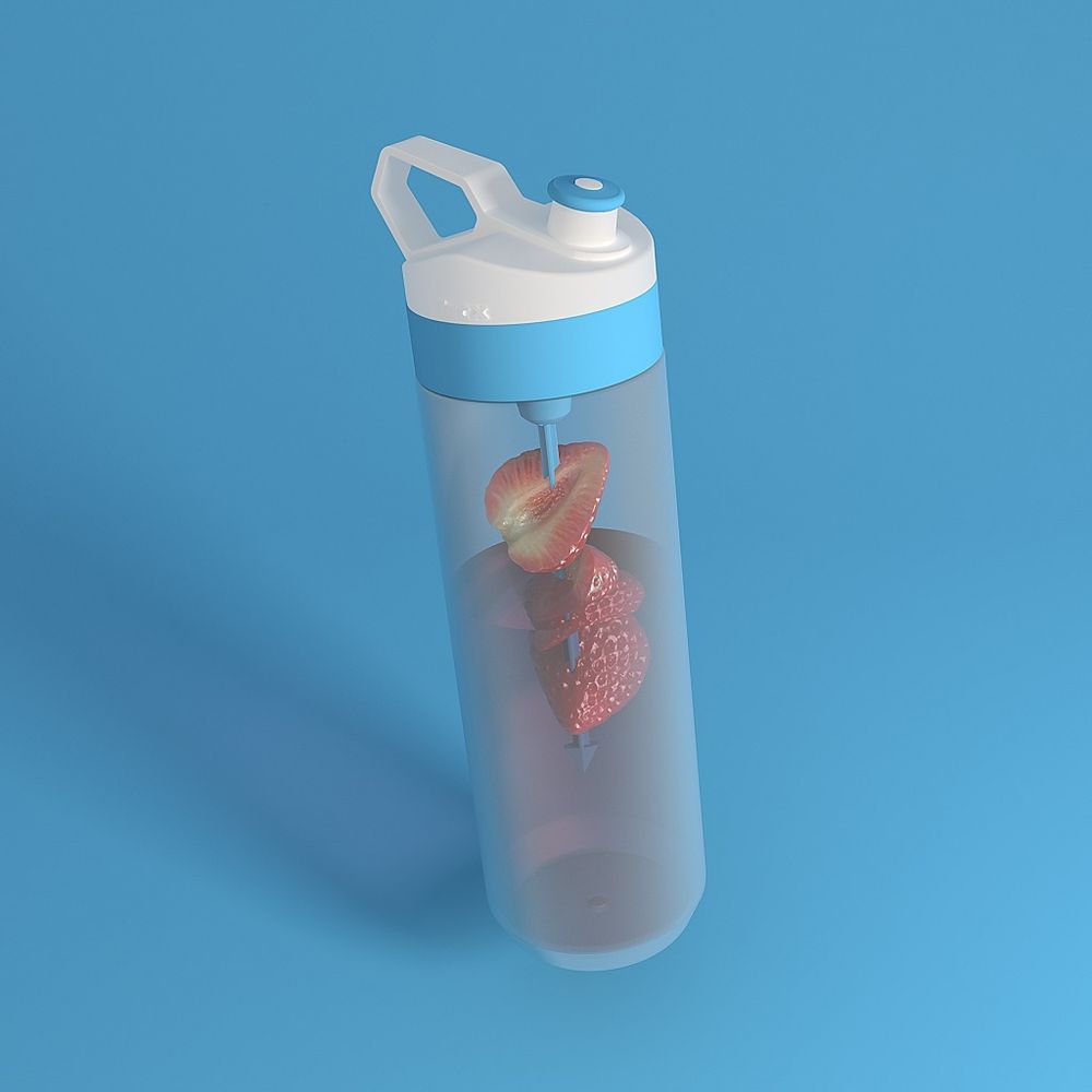 Tacx - Fuse Fruit Infuser Bottle 450ml - Light Blue