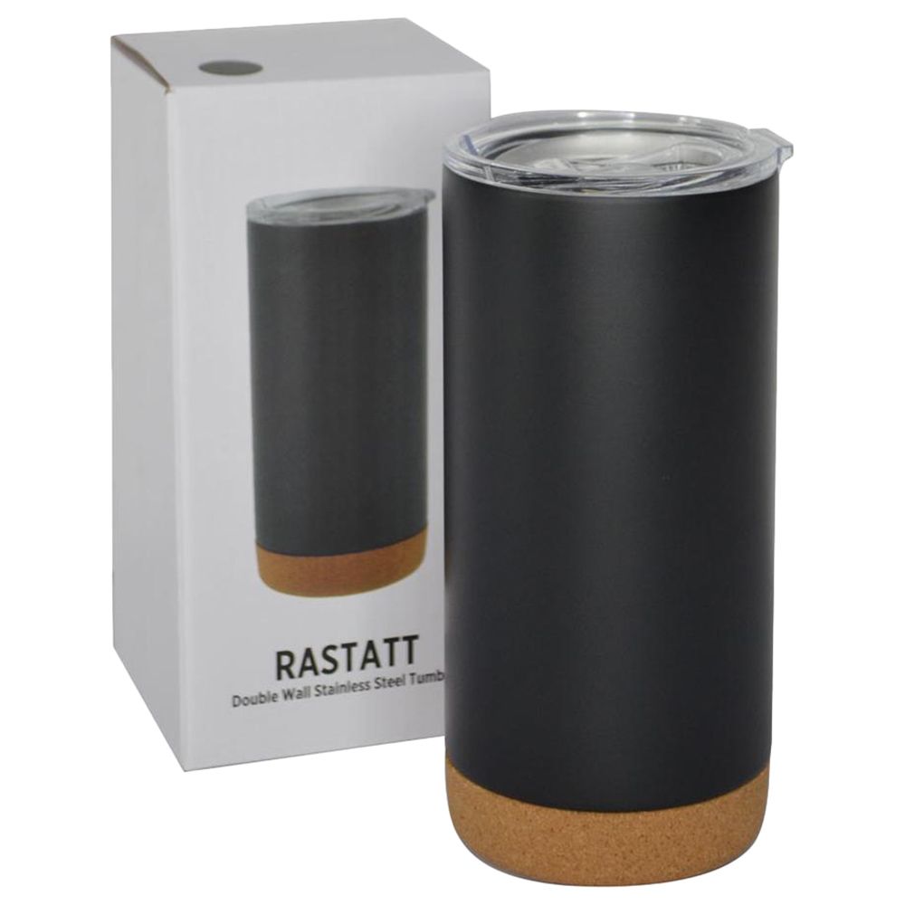 Giftology - Rastatt Insulated Tumbler W/ Cork Base - Black