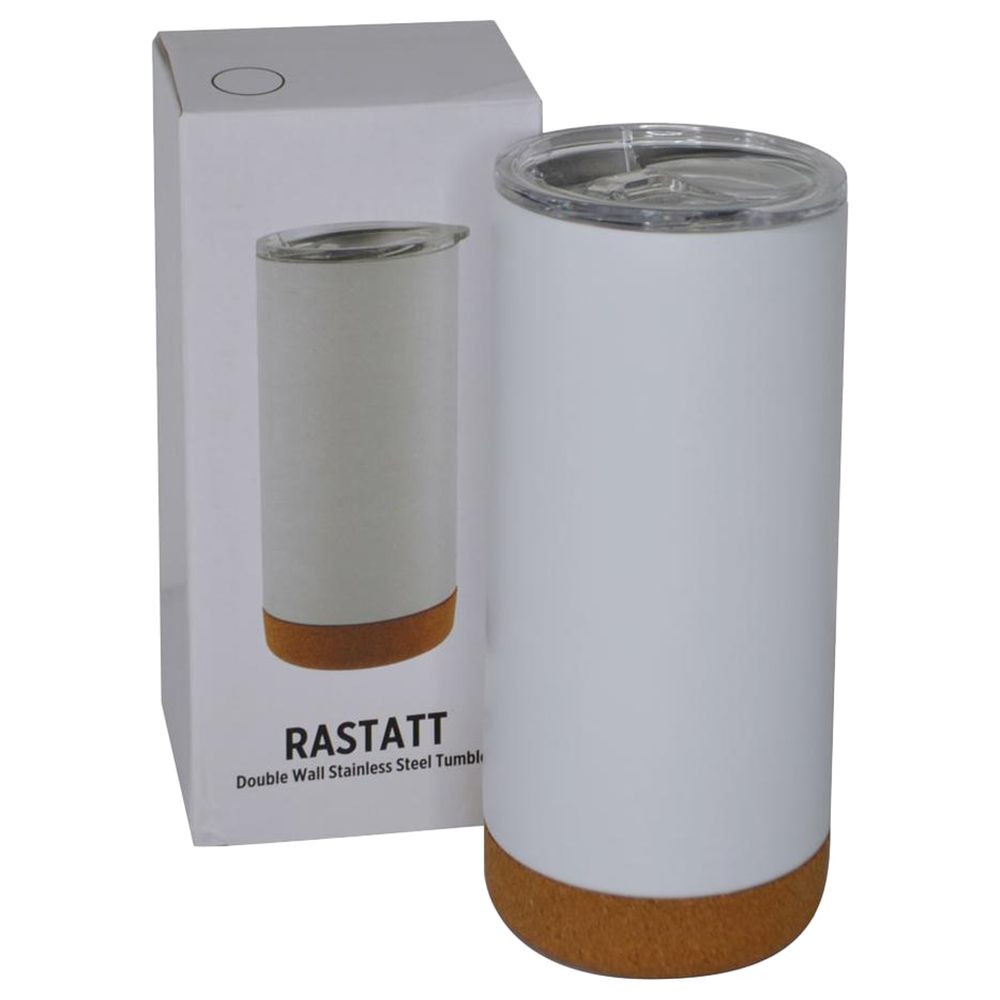 Giftology - Rastatt - Insulated Tumbler W/ Cork Base - White