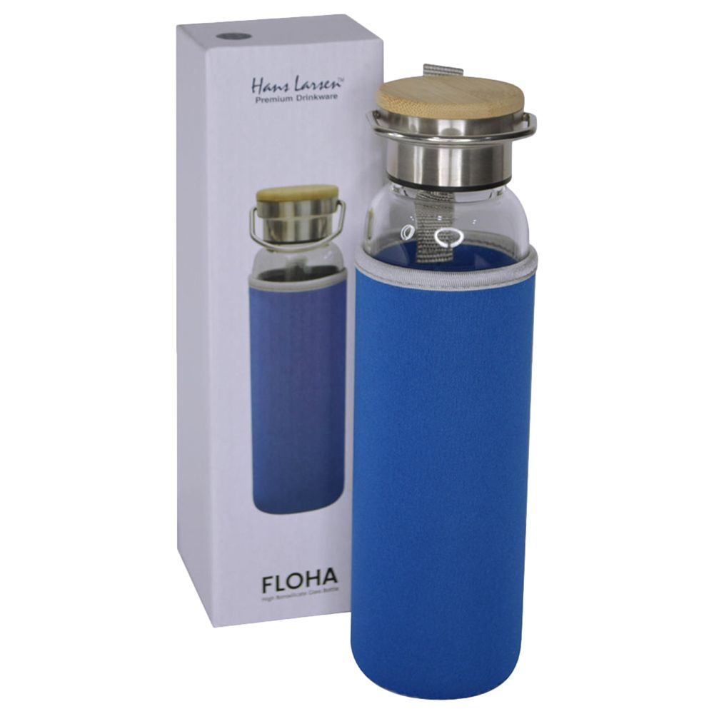 Hans Larsen - Floha Borosilicate Bottle W/ Neo Sleeve - Royal Blue