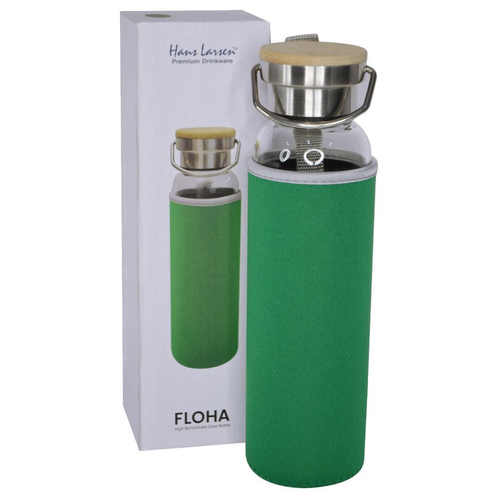 Hans Larsen - Floha Borosilicate Bottle W/ Neo Sleeve - Green