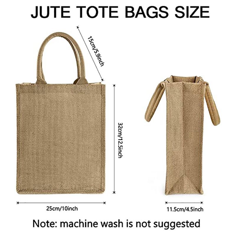 Eco-Neutral - Vertical Jute Shopping Bag Pack of 5 - Natural