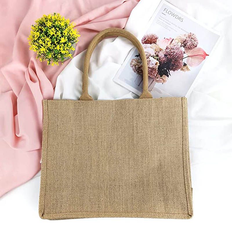 Eco-Neutral - Horizontal Jute Shopping Bag Pack of 5 - Natural