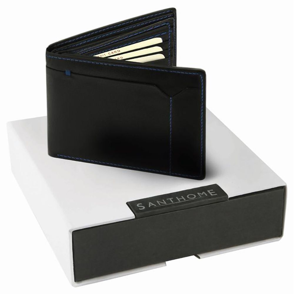 Santhome - Genuine Leather Men's Wallet - Black