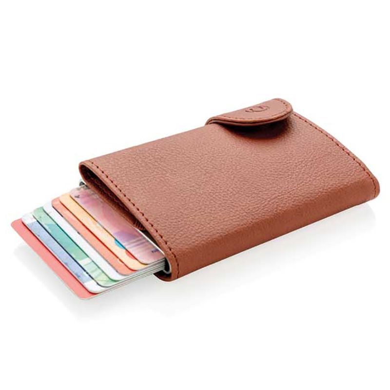 C-Secure - Vatra Pu Rfid Card Holder & Wallet - Brown