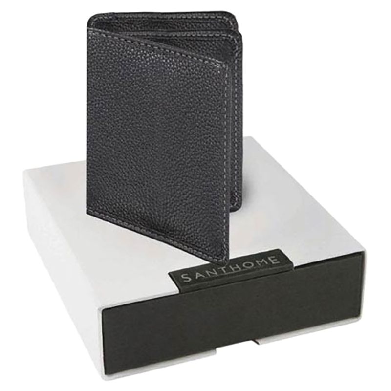 Santhome - Chalco Card Case In Genuine Leather - Black