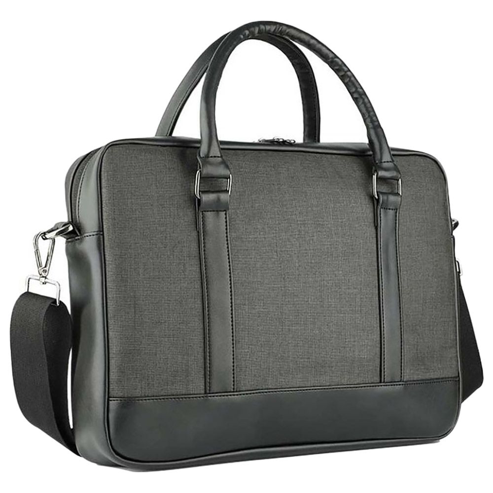 Santhome - Galdar Fabric & Pu Laptop Bag - 15 Inch - Black