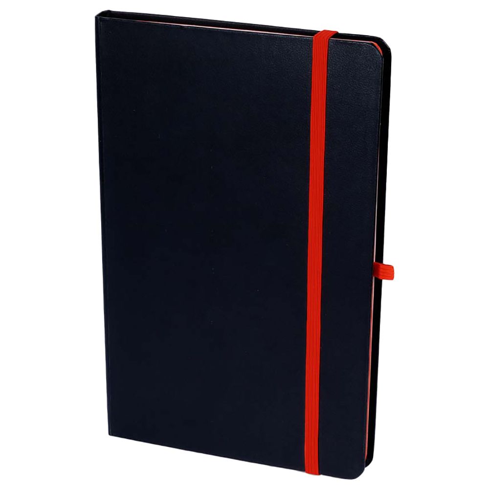 Santhome - Sukh Hardcover Ruled Notebook - A5 - Black/Red