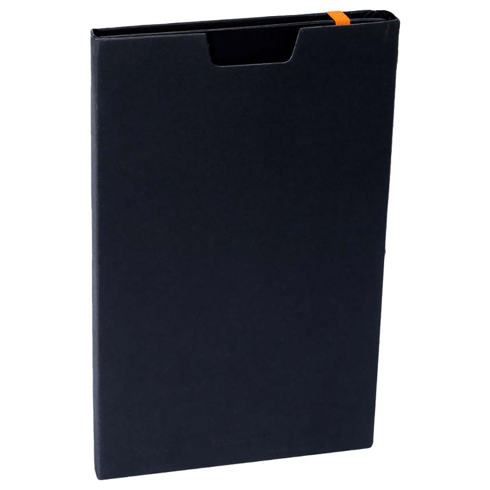 Santhome - Sukh Hardcover Ruled Notebook - A5 - Black/Orange