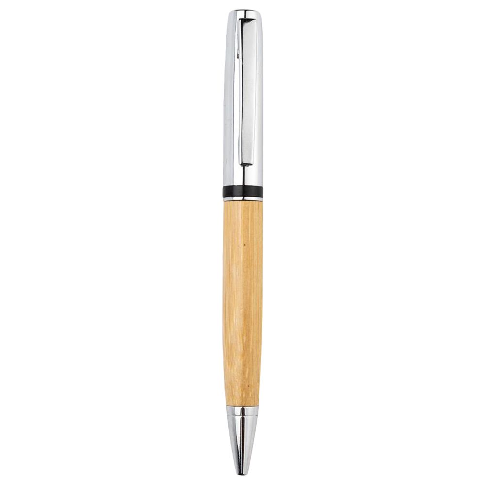 Eco-Neutral - Atca Metal Pen W/ Bamboo Barrel - Beige