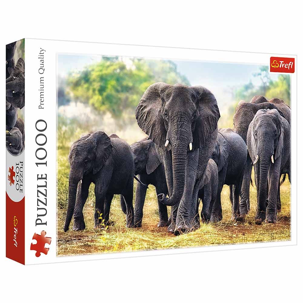 African Elephants - 1000Pc Jigsaw Puzzle