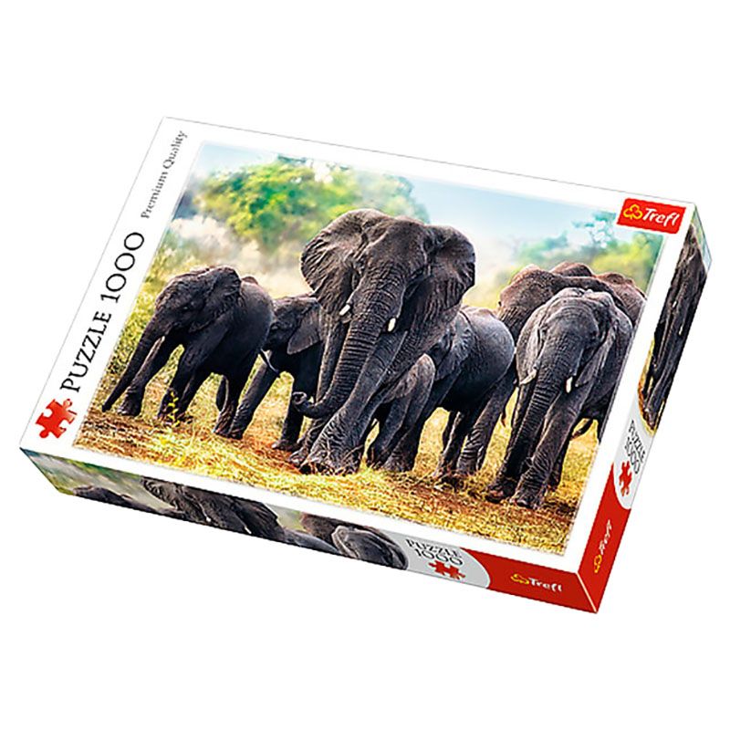 African Elephants - 1000Pc Jigsaw Puzzle