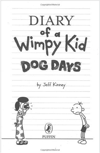 كتاب عن يوميات طفل جبان بعنوان  Diary Of A Wimpy Kid Dog Days