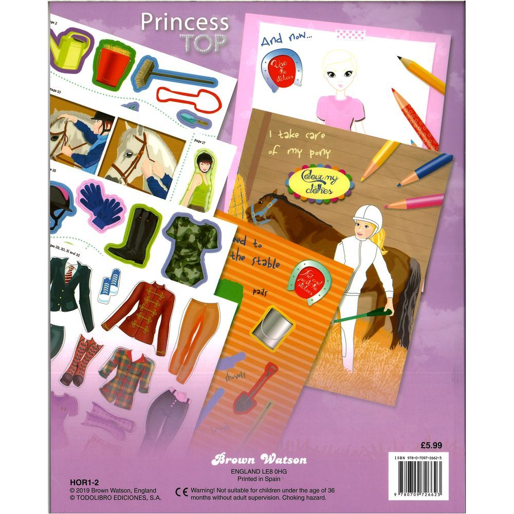 Princess Top Sticker Activity Fun Book 2: My Pony & Me 