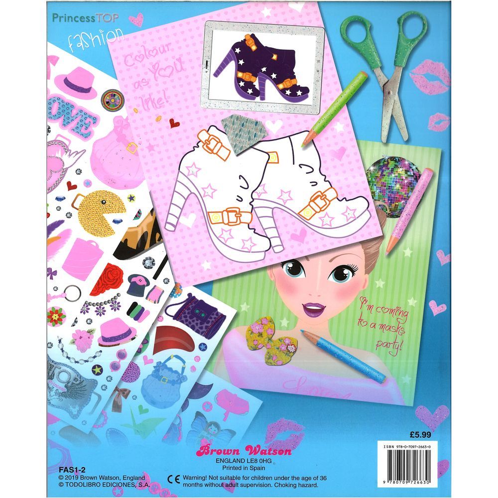 كتاب Princess Top Accessories Sticker Book