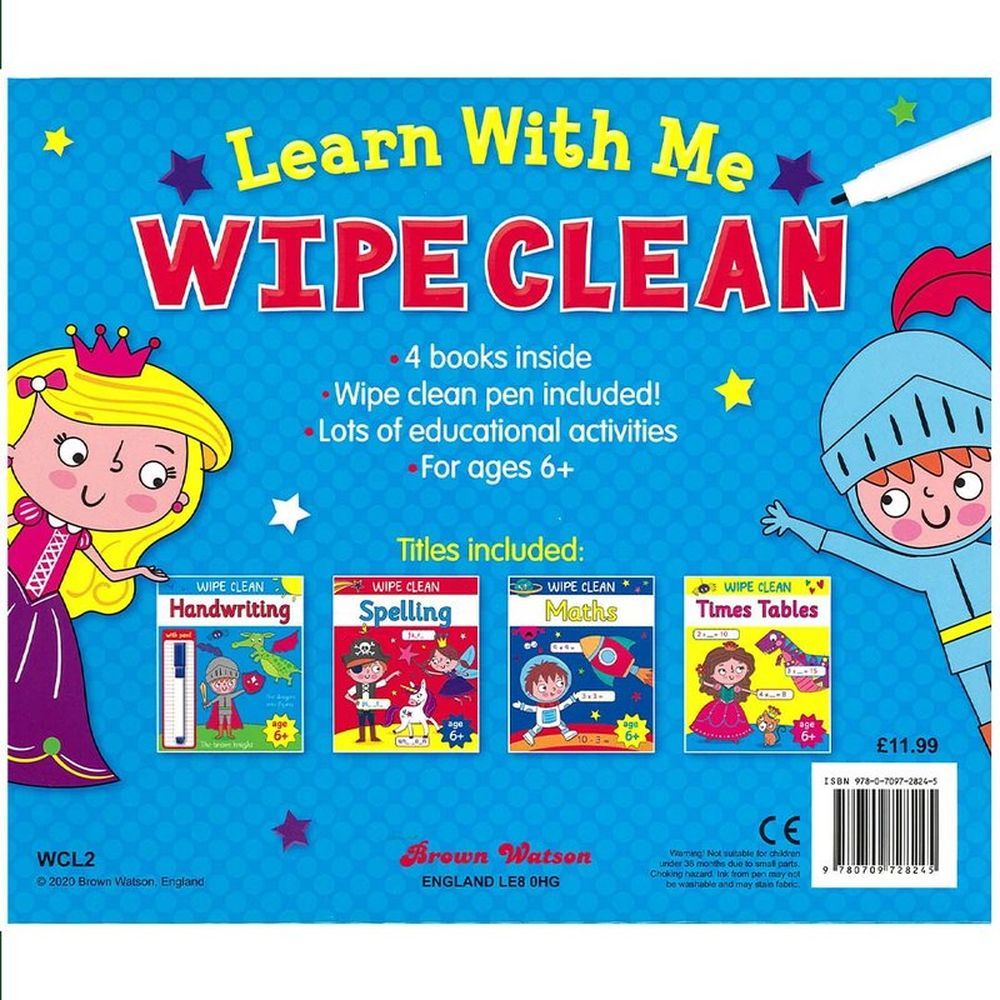 كتاب Learn with Me Wipe Clean Books مع قلم - عدد 4