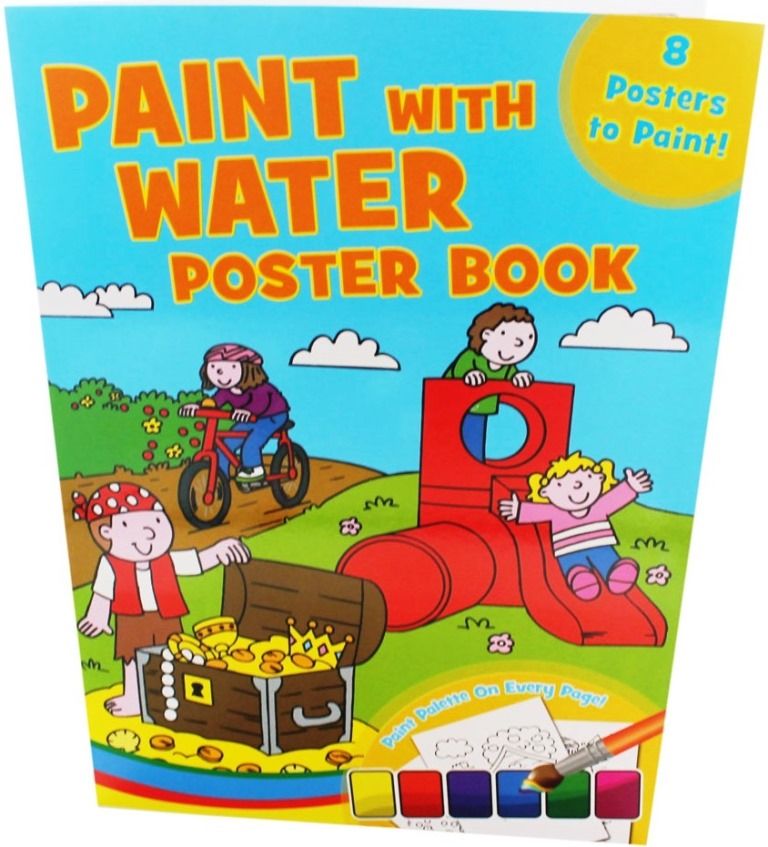 كتاب التلوين بالماء ذو الملصقات "Paint With Water Poster Books"