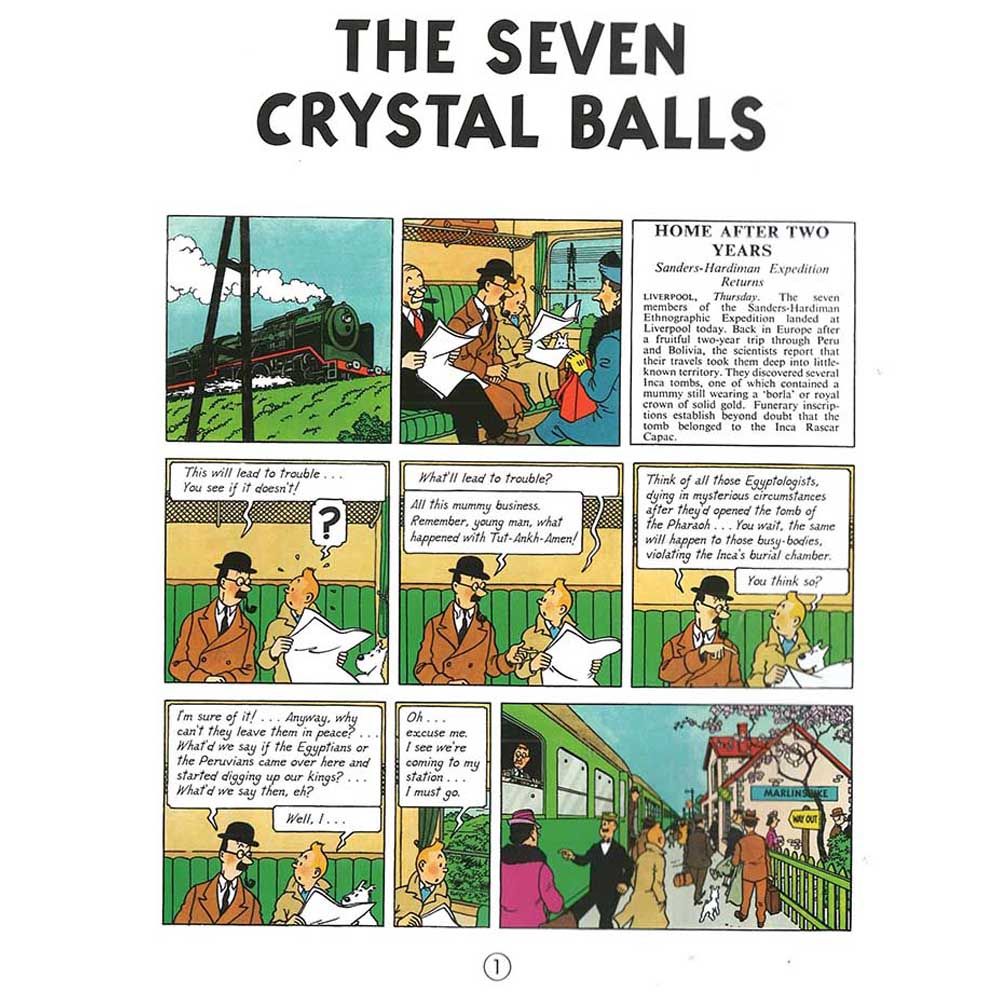 قصة The Seven Crystal Balls: The Adventures Of Tintin