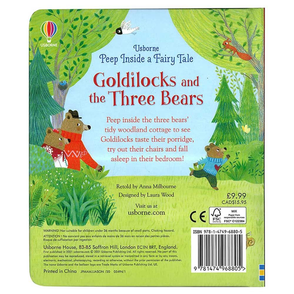 Usborne Books - Peep Inside: A Fairy Tale Goldilocks And The Three Bears