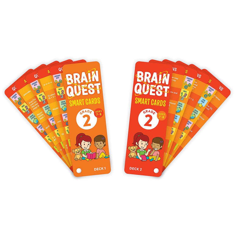 بطاقات تعليمية Brain Quest 2nd Grade Smart Cards Revised 5th Edition