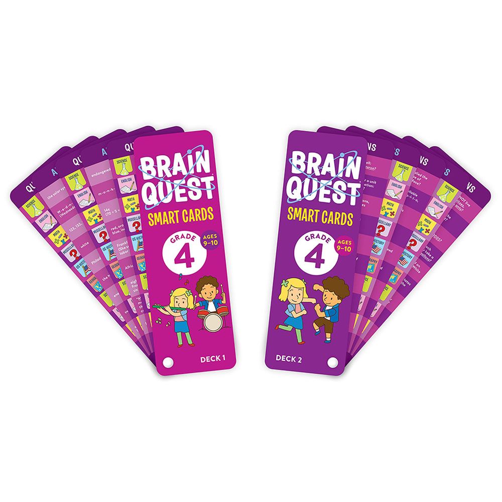 بطاقات تعليمية Brain Quest 4th Grade Smart Cards Revised 5th Edition