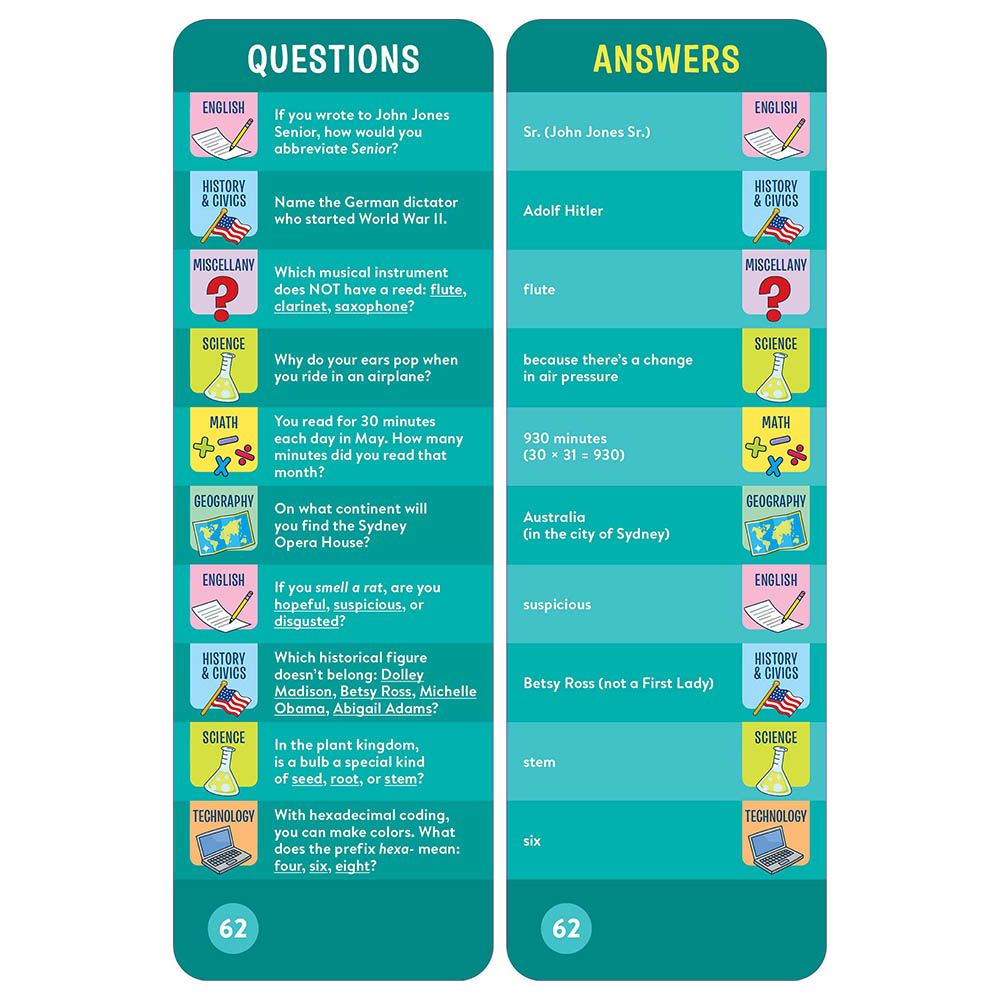 Brain Quest - 5th Grade Smart Cards Revised 5th Edition