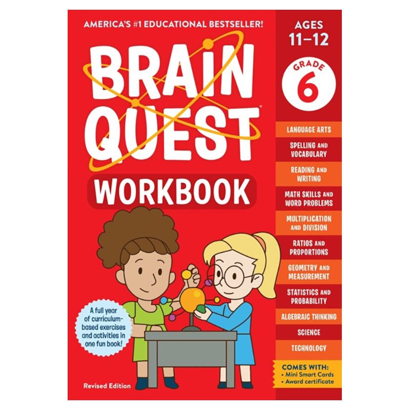 كتاب التمارين Brain Quest - Workbook: 6th Grade Revised Edition