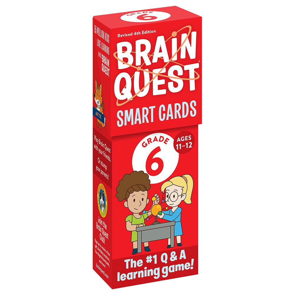 بطاقات Brain Quest 6th Grade Smart Cards Revised 4th Edition