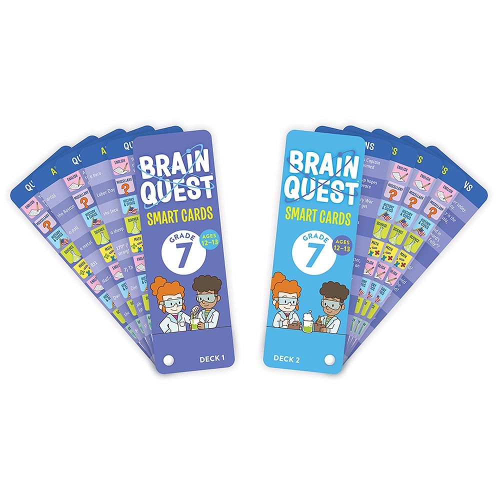 بطاقات Brain Quest 7th Grade Smart Cards Revised 4th Edition