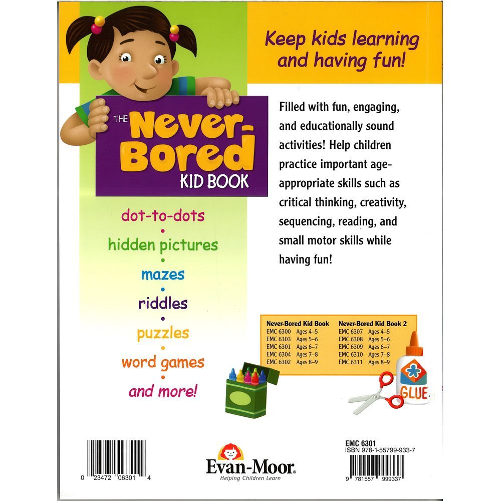 كتاب The Never Bored Kid Book - لعمر 6-7