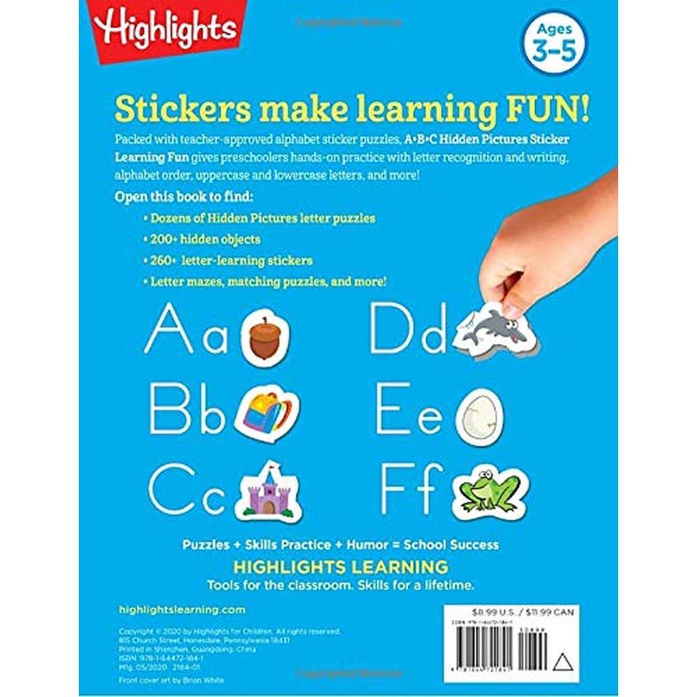 كتاب ABC Hidden Pictures Sticker Learning Fun