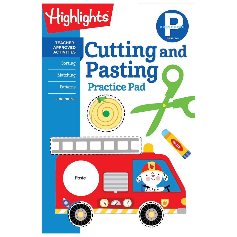 كتاب Preschool Cutting and Pasting Practice Pad