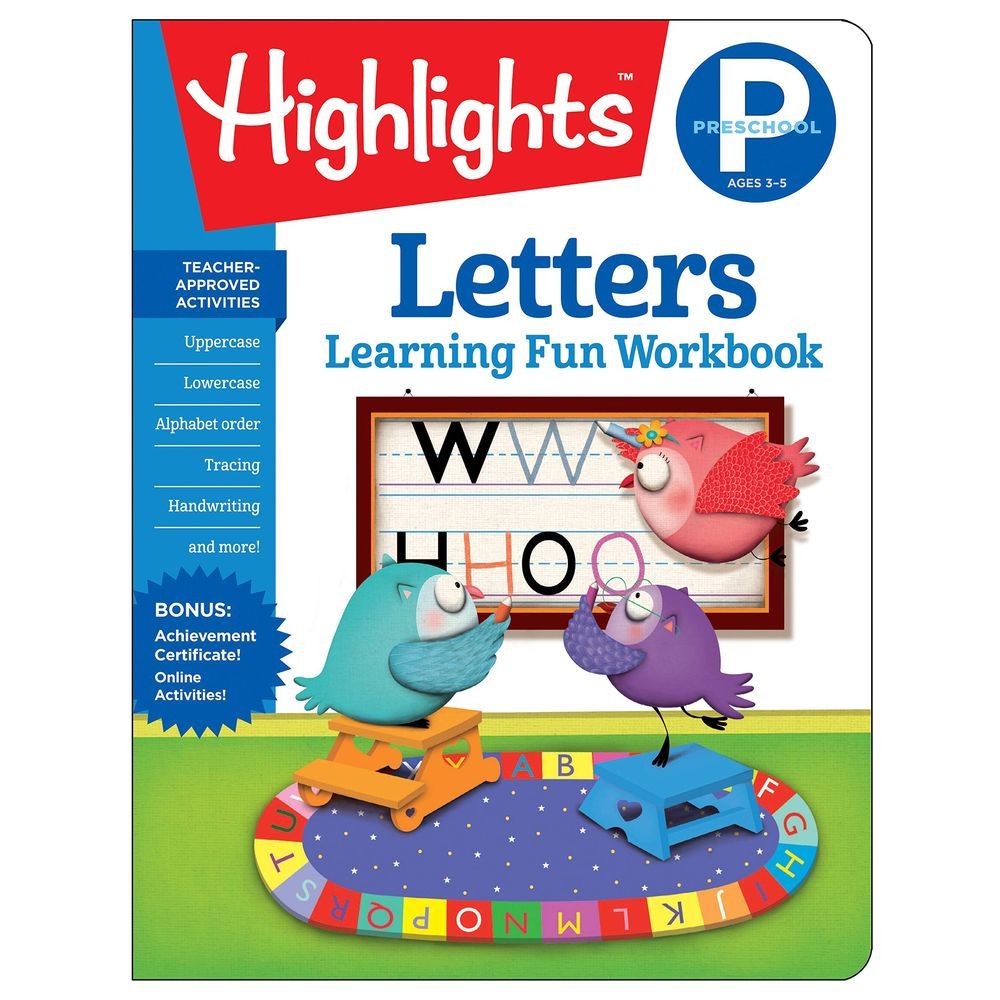 كتاب Preschool Letters Learning Fun Workbook