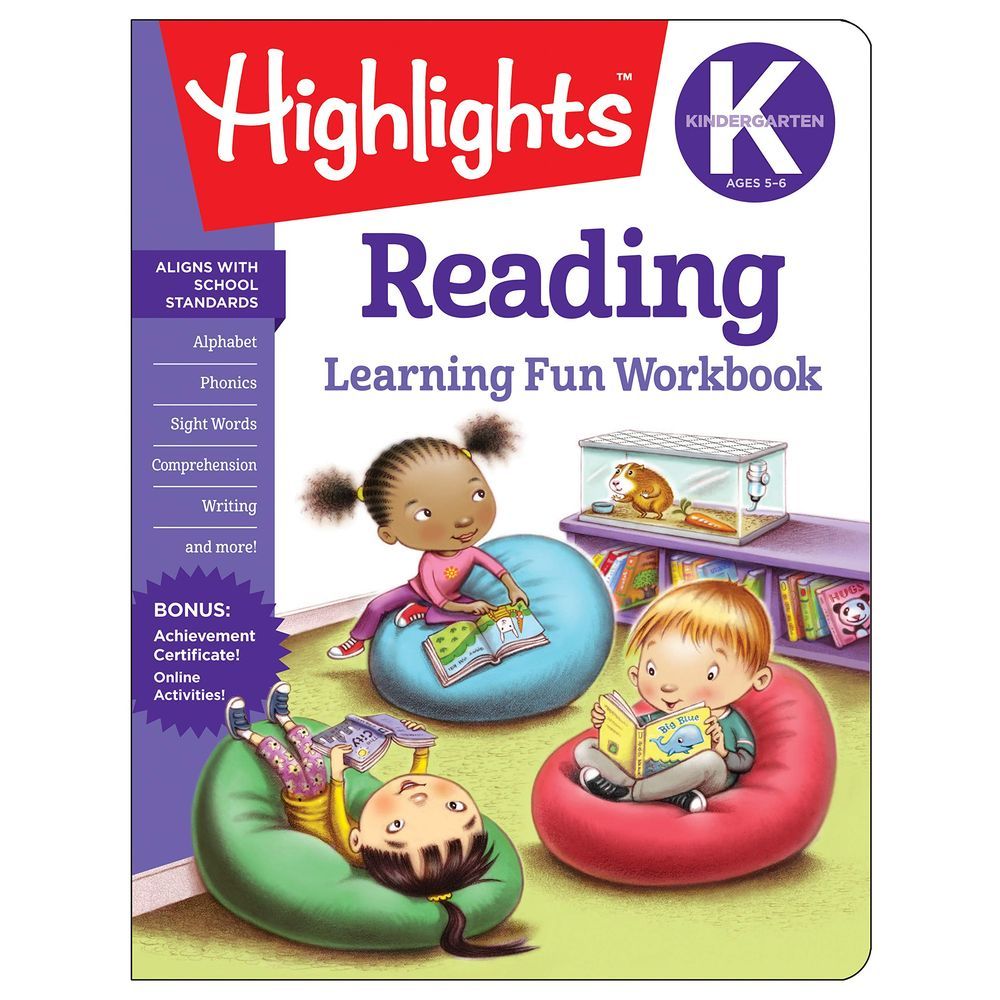 كتاب Kindergarten Reading Learning Fun Workbook