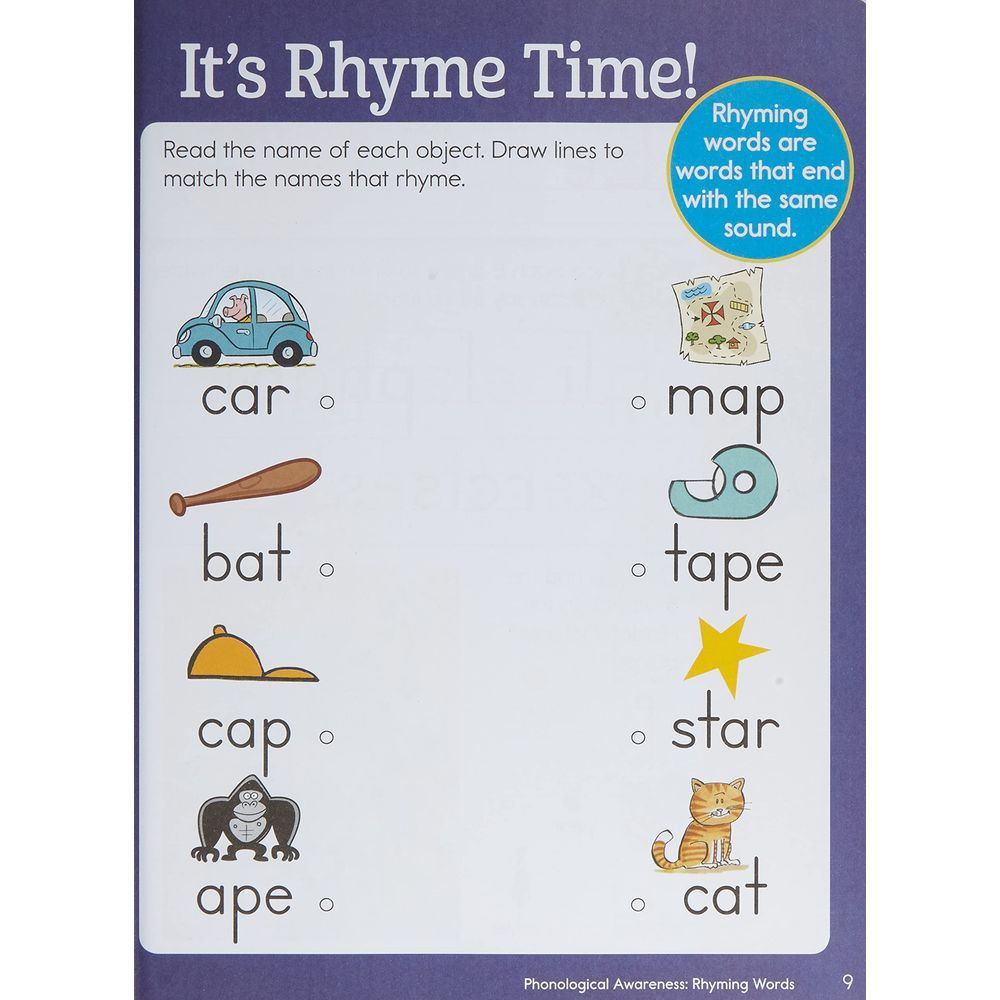 كتاب Kindergarten Reading Learning Fun Workbook