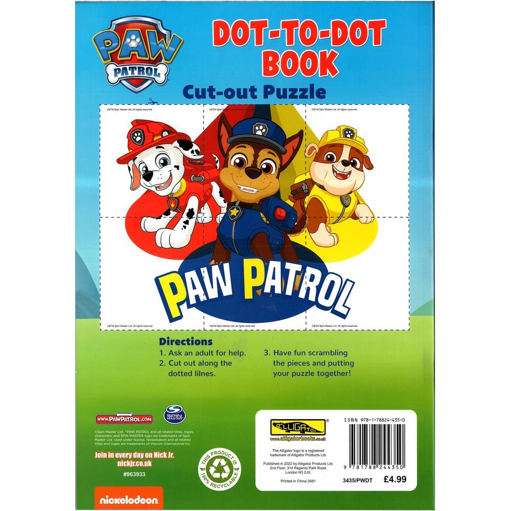 كتاب Nickelodeon PAW Patrol: Dot-to-Dot Book