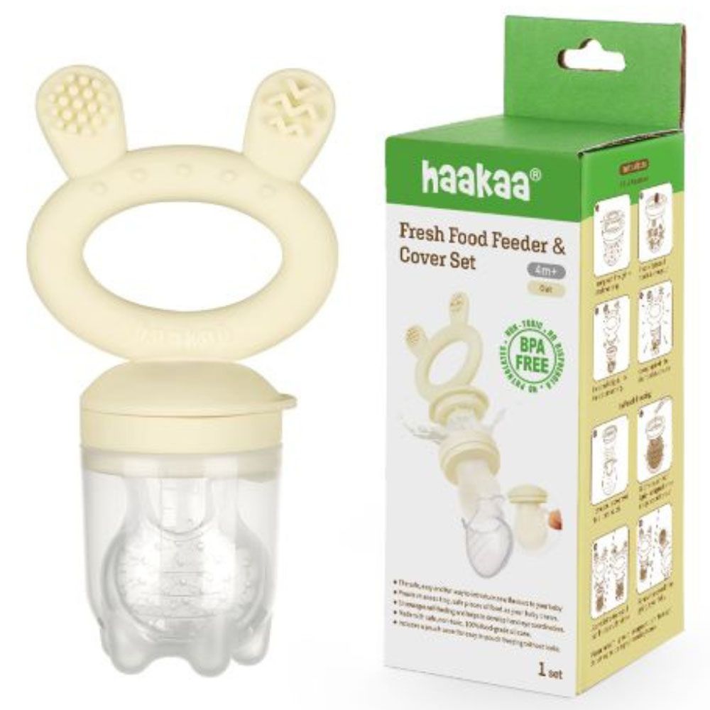 Haakaa - Fresh Food Feeder & Cover Set - Oat