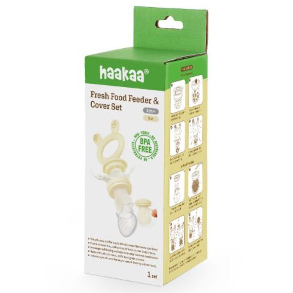 Haakaa - Fresh Food Feeder & Cover Set - Oat