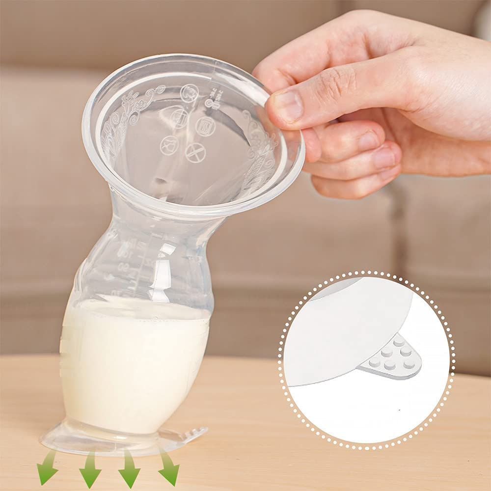 Haakaa Silicone Breast Pump 150ml + Bottle Brush - Blush