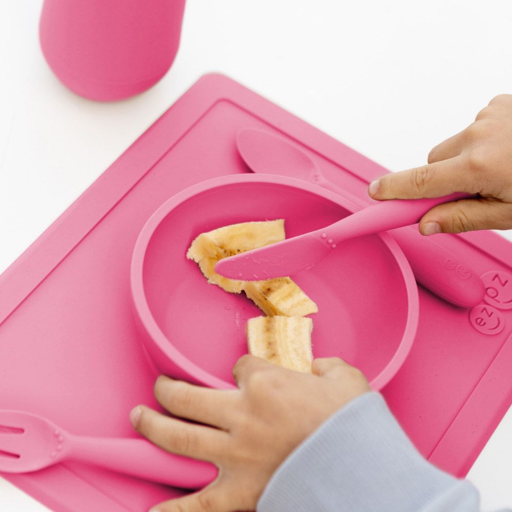 Ezpz - Happy Utensils - Pink